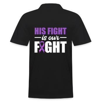 His Fight Is Our Fight Epilepsie-Krieger - Männer Poloshirt - Schwarz - Hinten - Kai (181cm)