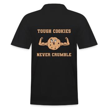 Tough Cookies Never Crumble Konditor - Männer Poloshirt - Schwarz - Hinten - Kai (181cm)