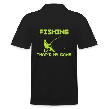 Angelliebhaber Fischereiforscher - Männer Poloshirt - Schwarz - Hinten - Kai (181cm)