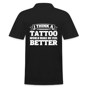 Tattoo Liebhaber Tattoo-Künstler - Männer Poloshirt - Schwarz - Hinten - Kai (181cm)