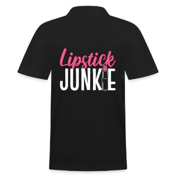 Lustiger Make-up-Künstler Lippenstift Hamster - Männer Poloshirt - Schwarz - Hinten - Kai (181cm)