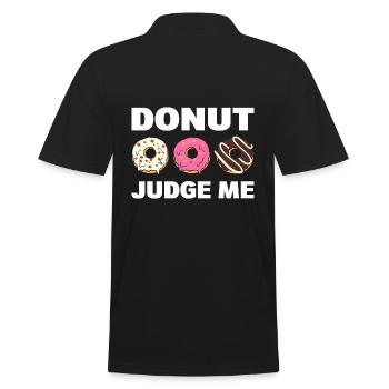 Donut Judge Me Donut Maker - Männer Poloshirt - Schwarz - Hinten - Kai (181cm)