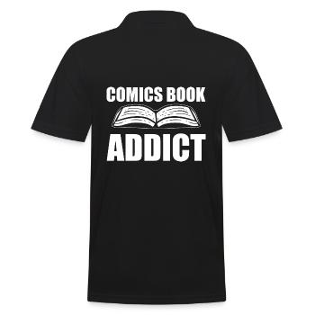 Comic -Buchliebhaber Comic Illustrator - Männer Poloshirt - Schwarz - Hinten - Kai (181cm)