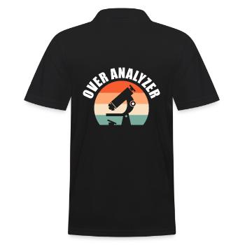 Over Analyzer Bakteriologe - Männer Poloshirt - Schwarz - Hinten - Kai (181cm)