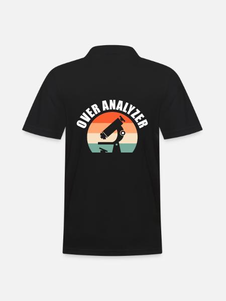 Over Analyzer Bakteriologe - Männer Poloshirt - Schwarz