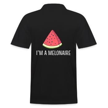 Wassermelonen Wortspiele Gärtner - Männer Poloshirt - Schwarz - Hinten - Kai (181cm)