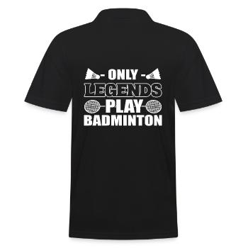 Badminton Sport Badmintonspieler - Männer Poloshirt - Schwarz - Hinten - Kai (181cm)