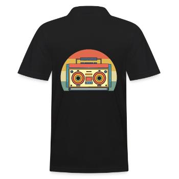 Antikes Radio Antiquitätensammler - Männer Poloshirt - Schwarz - Hinten - Kai (181cm)