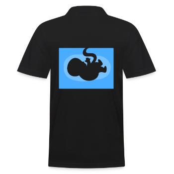 Baby Ultraschall Arzt - Männer Poloshirt - Schwarz - Hinten - Kai (181cm)