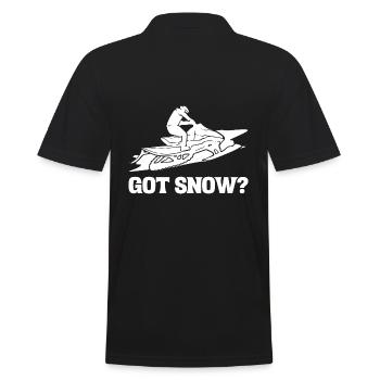 Got Snow? Schieberegler - Männer Poloshirt - Schwarz - Hinten - Kai (181cm)