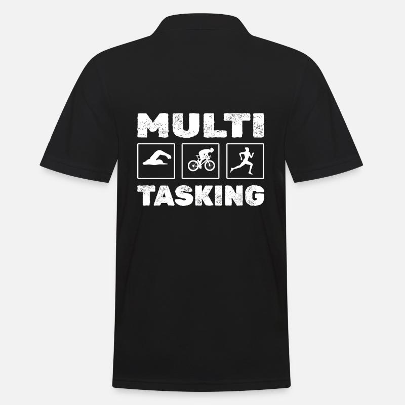 Multitasking Sportler - Männer Poloshirt - Schwarz