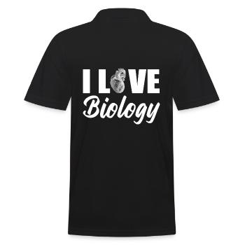 I Love Biology Biologie Lehrer - Männer Poloshirt - Schwarz - Hinten - Kai (181cm)