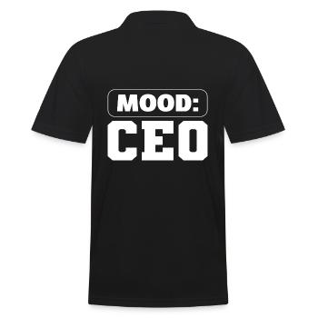 Lustiger Manager Hausmeister in einem Hotel - Männer Poloshirt - Schwarz - Hinten - Kai (181cm)
