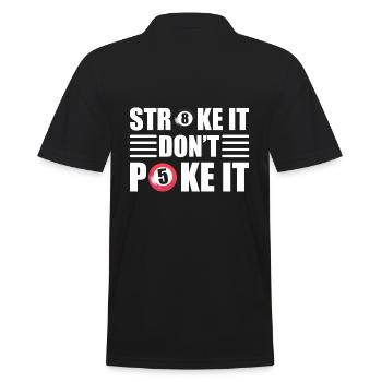 Lustiger Billard Poolspieler - Männer Poloshirt - Schwarz - Hinten - Kai (181cm)