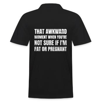 Moment gênant Pas sûr de la graisse ou enceinte Schwanger - Polo Homme - noir - Dos - Kai (181cm)