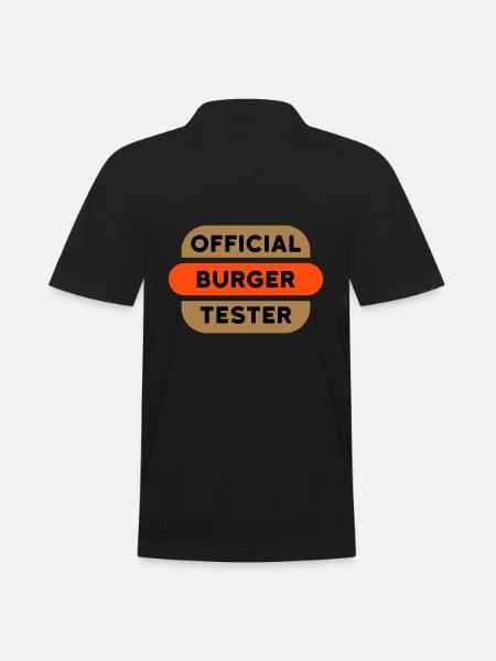 Testeur officiel de burger (burger avec garniture) - Polo Homme - noir
