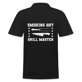 Smoking Hot Grill Master Grillkoch - Männer Poloshirt - Schwarz - Hinten - Kai (181cm)