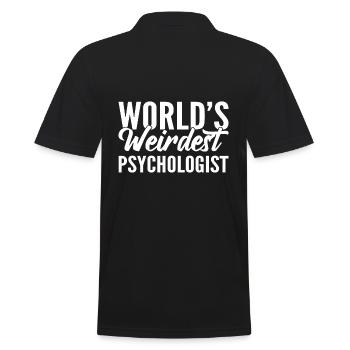 Lustige Psychologie Psychotherapeut - Männer Poloshirt - Schwarz - Hinten - Kai (181cm)