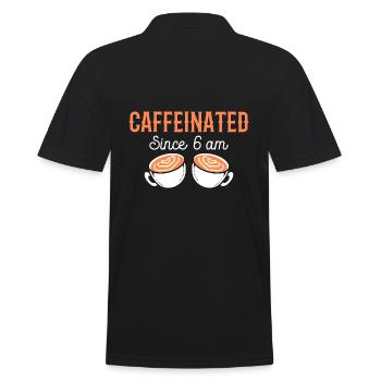 Lustiger Barista Kaffeeserver - Männer Poloshirt - Schwarz - Hinten - Kai (181cm)