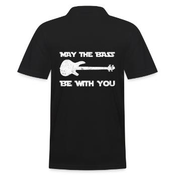 May The Bass Be With You Gitarrenlehrer - Männer Poloshirt - Schwarz - Hinten - Kai (181cm)