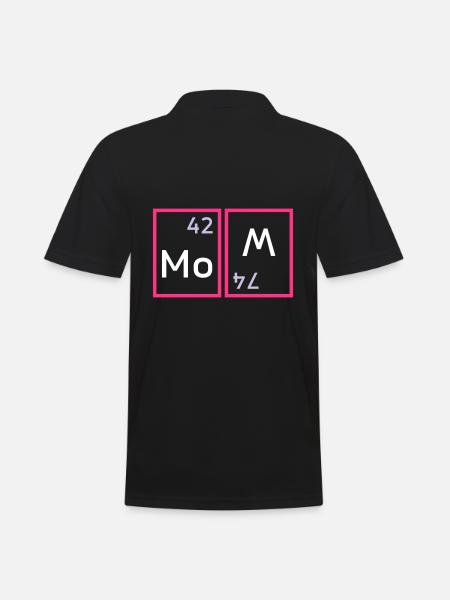 Mom (molybdenum, tungsten twisted) - Men's Polo Shirt - black