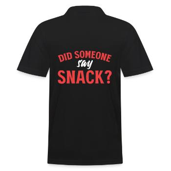 Did Someone Say Snack? Nahrungswissenschaftler - Männer Poloshirt - Schwarz - Hinten - Kai (181cm)