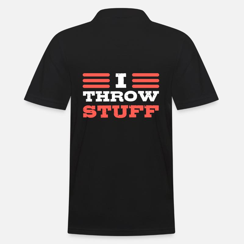 I Throw Stuff Speerwerfer - Männer Poloshirt - Schwarz