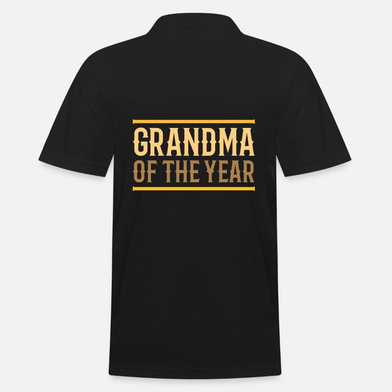 Grand-mère de l’année (lignes) - Polo Homme - noir
