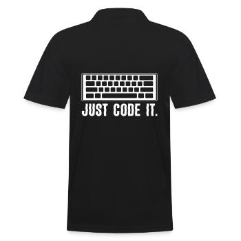 Computerprogrammierung Codierer - Männer Poloshirt - Schwarz - Hinten - Kai (181cm)