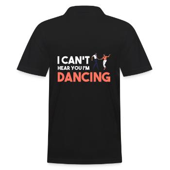 I Can't Hear You I'm Dancing Stepptänzer - Männer Poloshirt - Schwarz - Hinten - Kai (181cm)