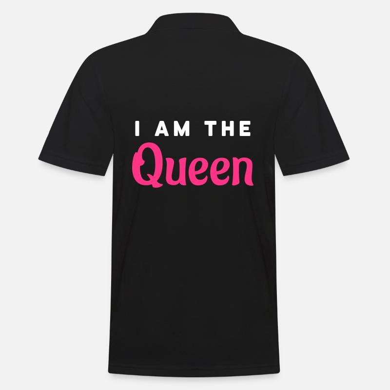I am the Queen - Männer Poloshirt - Schwarz