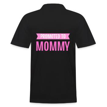 Promoted To Mommy Est 2023 Mutter - Männer Poloshirt - Schwarz - Hinten - Kai (181cm)