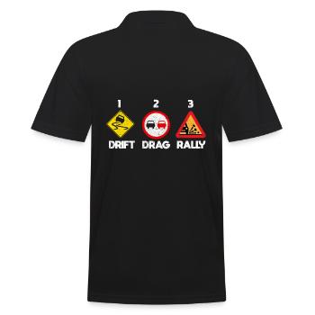 Autorennen Herumtreiber - Männer Poloshirt - Schwarz - Hinten - Kai (181cm)