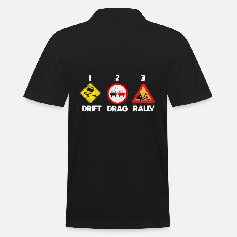 Autorennen Herumtreiber - Männer Poloshirt - Schwarz