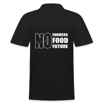 No Farmers No Food No Future Agronom - Männer Poloshirt - Schwarz - Hinten - Kai (181cm)