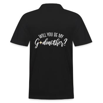 Will You Be My Godmother? Kindermädchen - Männer Poloshirt - Schwarz - Hinten - Kai (181cm)