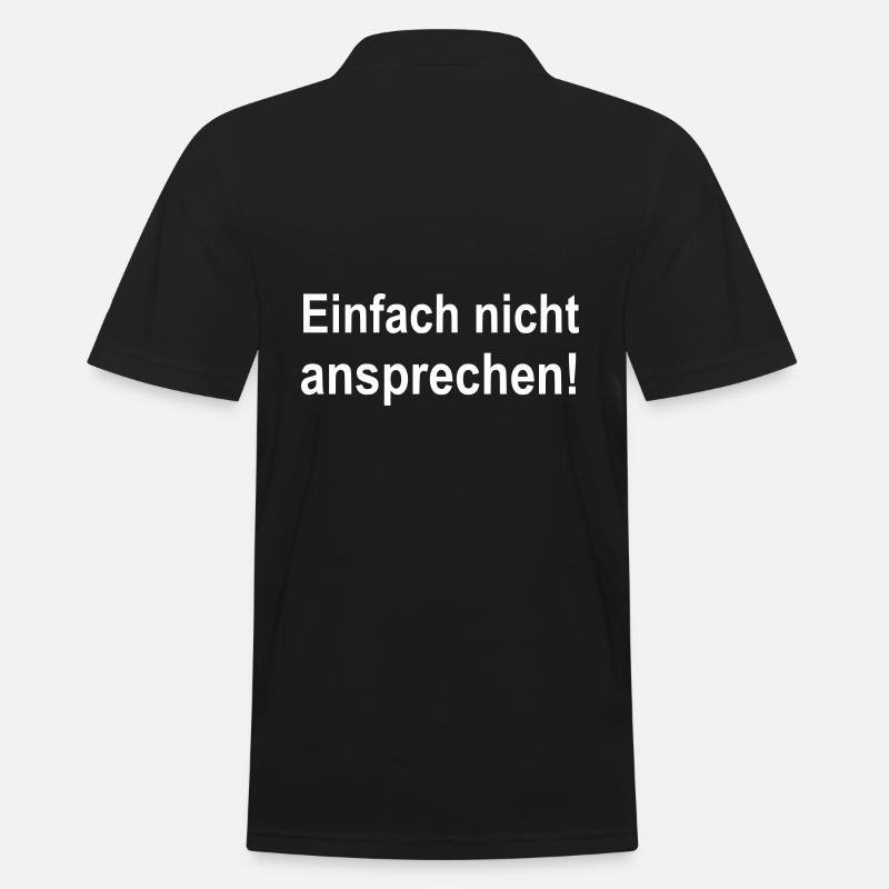 Einfach nicht ansprechen - Männer Poloshirt - Schwarz