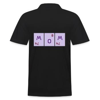 Mom (zweimal Wolfram verdreht, Sauerstoff) - Männer Poloshirt - Schwarz - Hinten - Kai (181cm)