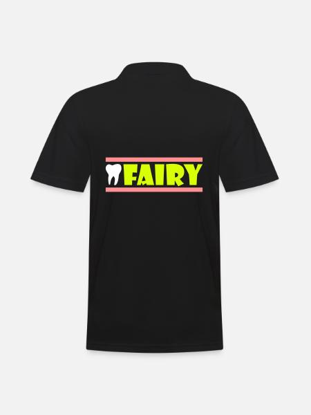 Tooth fairy (tooth, beam) - Men's Polo Shirt - black