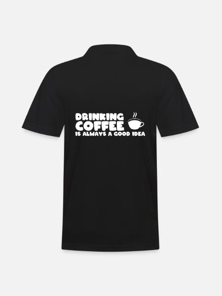 Kaffeeliebhaber Barista - Männer Poloshirt - Schwarz
