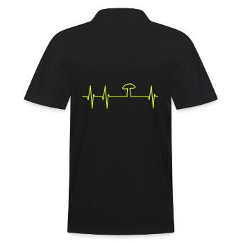ECG et champignon - Polo Homme - noir - Dos - Kai (181cm)
