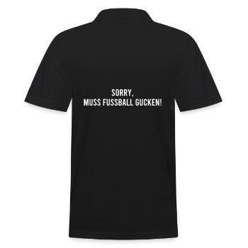 Sorry must watch football - Men's Polo Shirt - black - Back - Kai (181cm)