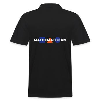 Mathematician (square, triangle, circle) - Men's Polo Shirt - black - Back - Kai (181cm)