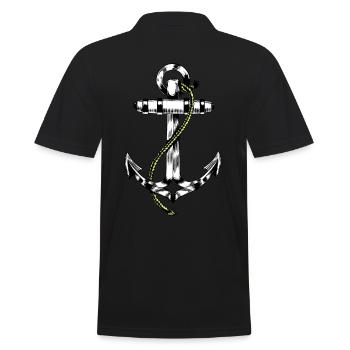 Capitaine de navire maritime d’ancre Croisière Ahoy - Polo Homme - noir - Dos - Kai (181cm)