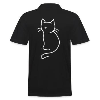 Chaton Chaton Chats Cadeau de Noël Miaou - Polo Homme - noir - Dos - Kai (181cm)