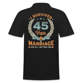 J’ai survécu à 45 ans de mariage - Polo Homme - noir - Dos - Kai (181cm)