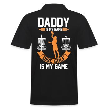 Disc Golf Papa Discgolfer Papa Vatertag Geschenk - Männer Poloshirt - Schwarz - Hinten - Kai (181cm)