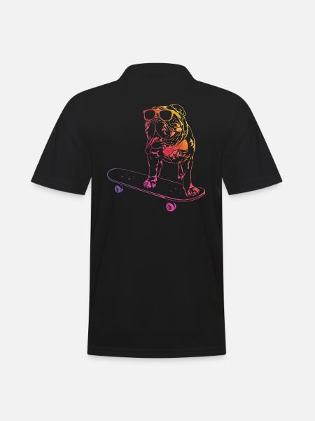 BULLDOG ANGLAIS - SKATEBOARD BULLDOG ANGLAIS - Polo Homme - noir