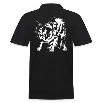 Border Collie Portrait Chiens Chiens de troupeau Wilsigns - Polo Homme - noir - Dos - Kai (181cm)