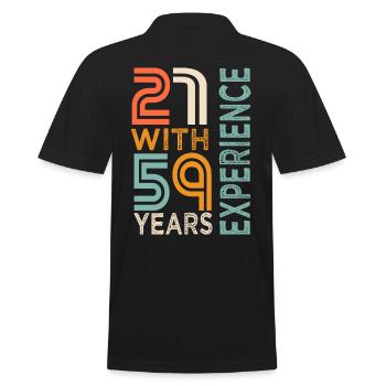 Geschenk zum 80-jährigen Jubiläum 80 Jahre - Männer Poloshirt - Schwarz - Hinten - Kai (181cm)